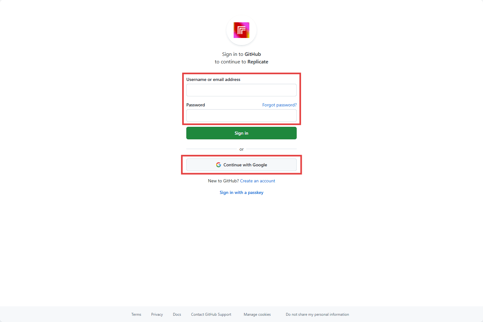 Sign in with GitHub 2